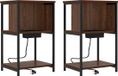 vidaXL Nachtkastje 2 st bruin eiken 38 x 31 x 61 cm bewerkt hout