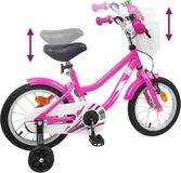 vidaXL Kinderfiets 14 Inch Donkerroze