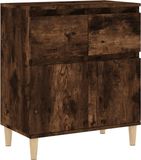 vidaXL Dressoir - 60x35x70 cm - Bewerkt Hout - Gerookt Eikenkleurig