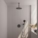 Brauer Gunmetal Edition Thermostatische Regendoucheset Inbouw - Hoofddouche 30 cm - 3 Weg - Handdouche Rond 3 Standen - Doucheslang - Wandaansluitbocht - Gunmetal