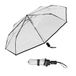Susino Paraplu, inklapbaar, transparant, voor dames, ultracompact, 29 cm lang, robuust, winddicht, diameter 90 cm