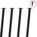 Pieds de table console 4 pcs 72 cm acier noir