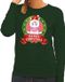 Bellatio Decorations Shoppartners Bv Foute kersttrui / sweater eenhoorn - groen - Merry Christmas voor dames M
