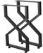 Set van 2 metalen tafelpoten - vorkvormig tafelonderstel - moderne industriële stijl - geschikt voor bureaus en salontafels - afmetingen ongeveer 40x45 cm - stabiele meubelpoten