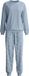 CALIDA Dames Pyjama Katoen Navy / Lichtblauw / Donkergeel S