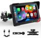 Merkloos Motorfiets navigatiescherm - CarPlay en Android Auto - 7 inch - Ip67 waterdicht