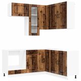 vidaXL Keukenblok KALMAR 8 st Oud hout Bewerkt hout