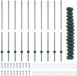 vidaXL Gaashek met palen 10 x 1,4 m PVC-Coated Staal Groen Mesh