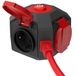 REV PowerGlobe, stekkerkubus, schakelaar, IP44, rood, 1,4 m, 3680 W