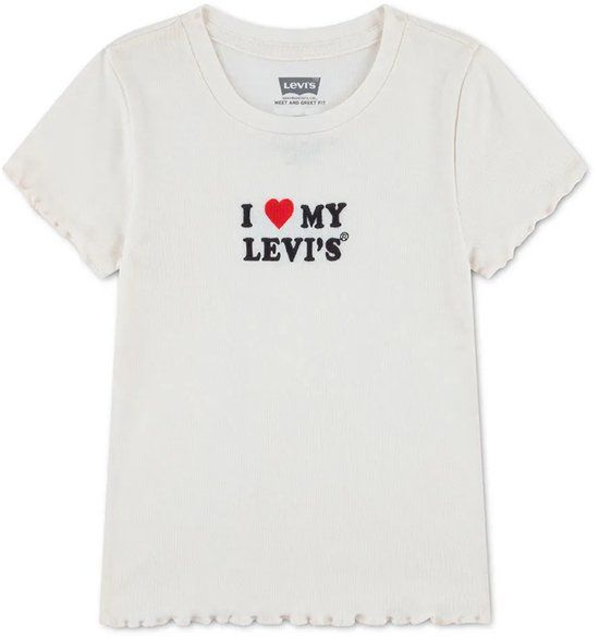 Levi's Kids I Heart My T-shirt Met Korte Mouwen Wit