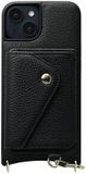 AVY Leren Hoesje Geschikt voor Apple iPhone 14 / 13 | Met Magnetische Kaarthouder | Compatibel met MagSafe | Leather Case met Wallet | Zwart