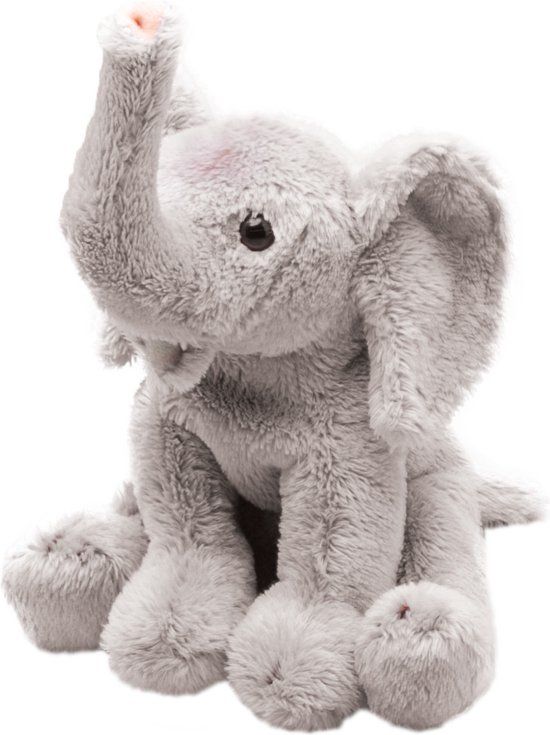 Pluche Olifant Knuffeldier - 13 cm - Grijs - Suki Gifts