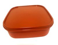 TUPPERWARE Eidgenosse 1.2 L Oranje, boîte de rangement carrée et compacte, système modulaire