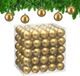 Relaxdays set de 100 boules de Noël - Ø 6 cm - mat - plastique - or
