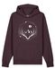 Watapparel Sweatshirt 'Wanderlust at night' donkerrood / wit