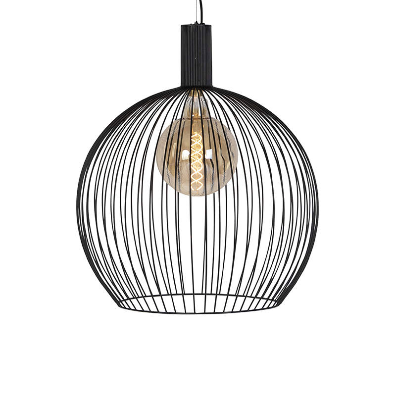 ETH Moderne ronde hanglamp zwart 60 cm - Wire