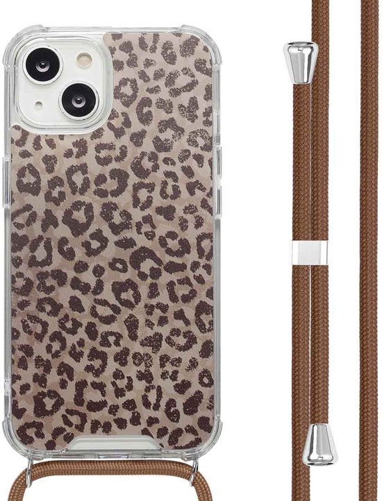 imoshion Hoesje - Geschikt voor Apple iPhone 14 - Design Hoesje met Koord - Leopard Mood