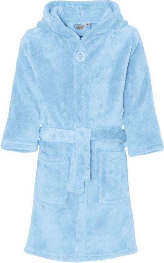 Playshoes Fleece badjas met capuchon Lichtblauw Maat 122/128