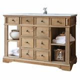 Loberon Wastafelmeubel Thibault bruin/wit