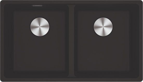 Franke Maris MRG 220-35-35 Dubbele Spoelbak Matzwart