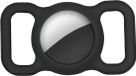 Merkloos Apple AirTag Hoesje Siliconen voor Huisdieren Halsband Hond/Kat Zwart