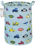 FANKANG Opbergmand, babymand, canvas wasmand, opvouwbaar met waterdichte PE-coating, grote opbergmanden voor kinderen, jongens en meisjes, kantoor, slaapkamer, kleding, speelgoed (auto)