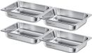 VEVOR Gastronormbak 1/2 Maat Voedselcontainer Roestvrij Staal 4 Stuks 3,8l