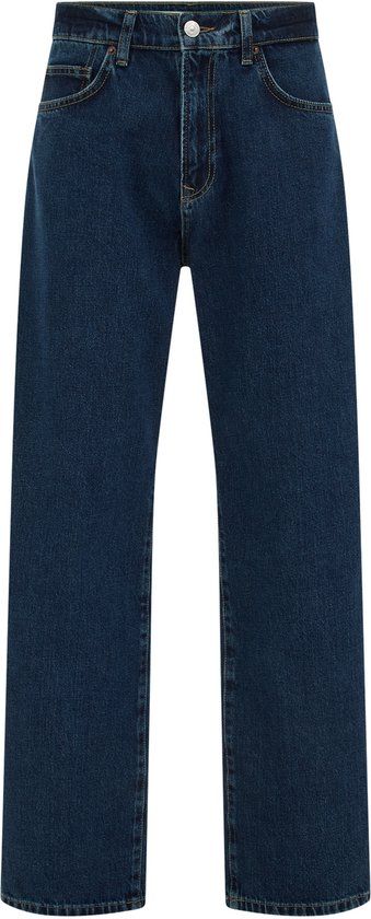 WE Fashion Heren barrel fit jeans Dark blue