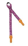 ORTEGA denim ukelelgordel - lengte 1390mm / 54,33" (Max) / breedte 37mm - paars (OCS-360U)