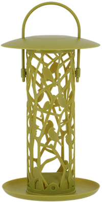 Esschert Design Vogel voedersilo met tray voor vetbollen groen kunststof 27 cm