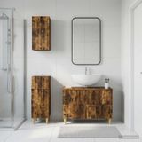 Maison Exclusive - Ensemble de meubles de salle de bain 3 pièces Arnhem Chêne Fumé