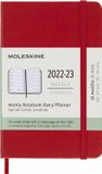 Moleskine 18 Maanden Agenda - 2022/2023 - Wekelijks - Pocket - Harde Kaft - Rood