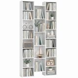 Homcom Boekenplank - Spaanplaat - 89,5x23,5x181cm - Wit