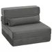 HOMCOM Floor Chair-Cord (100% Polyester)-70B x 200T x 12,5H cm-Dunkelgrau
