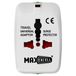 Max Excell Adaptateur universel pour prises UE / États-Unis / Royaume-Uni / Australie avec indicateur LED, blanc