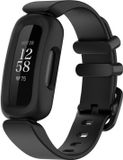 Strap-it siliconen bandje - zwart - Geschikt voor Fitbit Ace 3