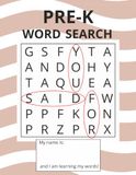 Pre-K Word Search