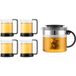 BODUM Theepot BISTRO NOUVEAU of koffiepot BISTRO, met 4 glazen