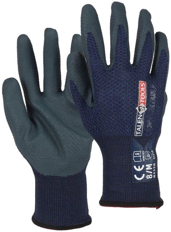 Talen Tools Werkhandschoenen Comfort Gerecycled Maat XL Donkerblauw