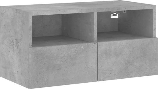 vidaXL Tv-wandmeubel 60x30x30 cm bewerkt hout betongrijs