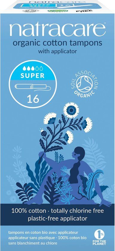Natracare Super Tampons - 16 stuks - Met Inbrenghuls