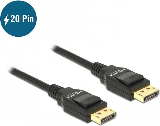 Delock DisplayPort Kabel - 5 meter - Zwart