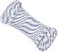 vidaXL Multifunctioneel touw 4 mm 100 m Wit en Blauw PP
