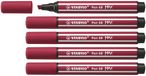 STABILO Pen 68 MAX - Premium viltstift met dikke beitelpunt - 5 Stuks - Paars