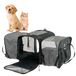 Ferplast VOYAGER Kattenmand, Hondenmand, Verstelbare Handgrepen en Schouderriem, Veiligheidsgordel, Uitbreidbaar, met Kussen, Max 15 kg, 49x37x39h cm, Zwart