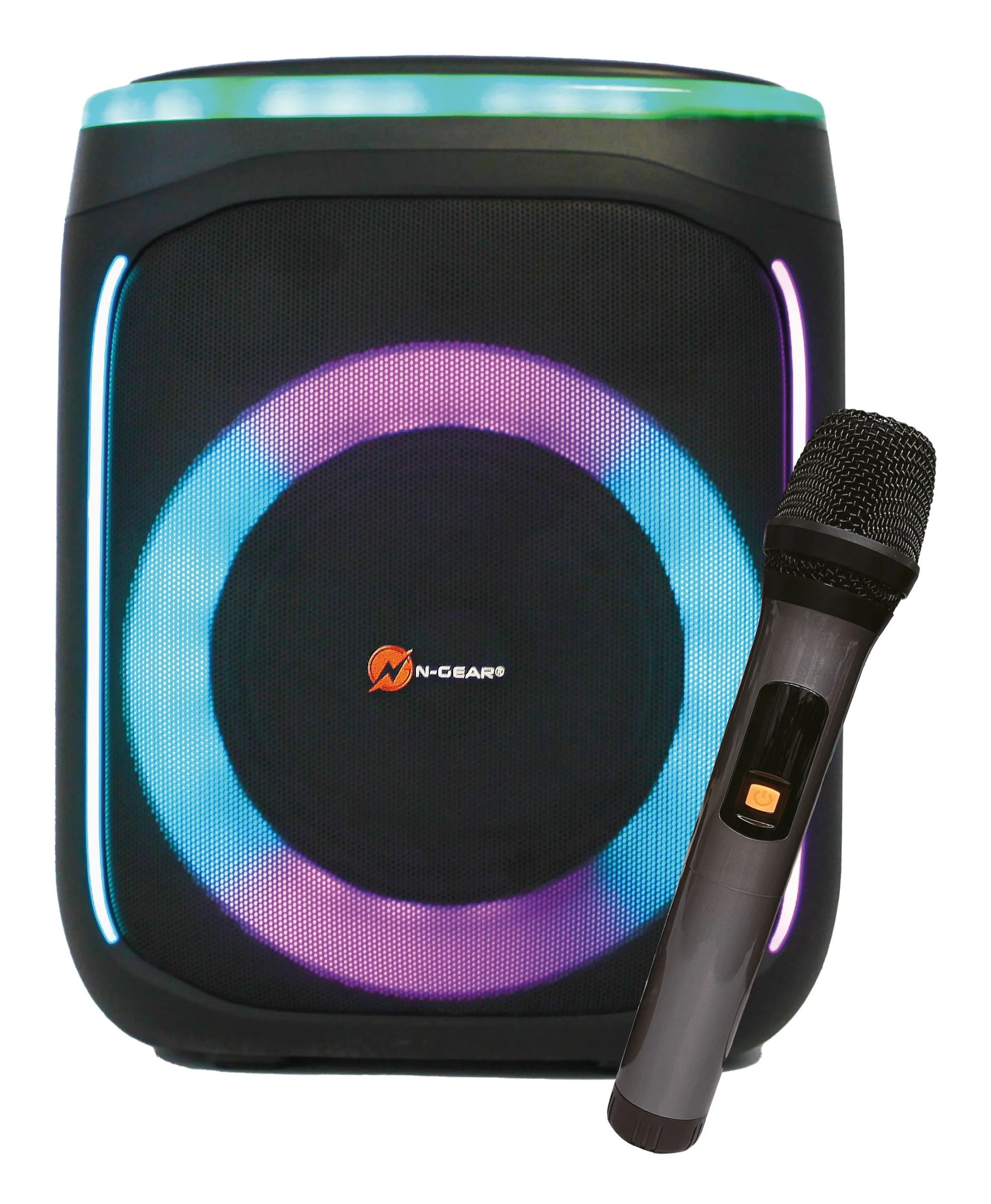 N-GEAR Flash Banger 606 Karaoke Set - Bluetooth Speaker - Party Box with Wireless Microphone - Black