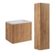 3xE living Ensemble salle de bain vasque + colonne 60 cm, chêne artisanal