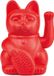 Donkey Wuivende Gelukskat Lucky Cat Maneki-Neko rood
