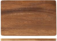 H&H Rechthoekige snijplank van donker hout 23 x 15 cm