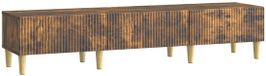 vidaXL meuble TV avec tiroir chêne fumé 147 x 34,5 x 30 cm bois transformé